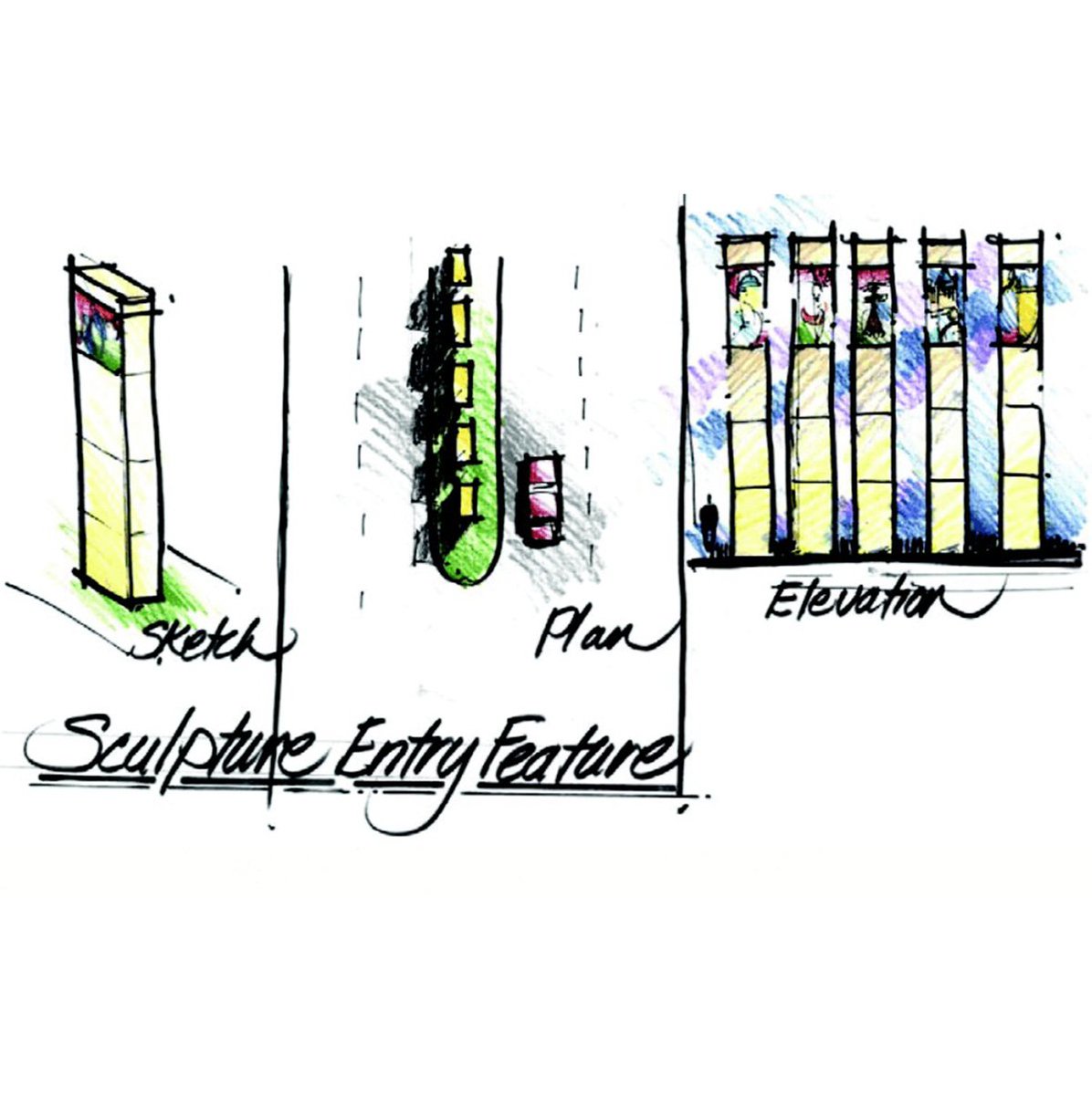 We envisioned a sculpture feature at the entrance to Iowa State University's campus that would reflect the school's values of creativity, excellence, and community.⁠ We ❤️ sketches!⁠
⁠
⁠
⁠
⁠