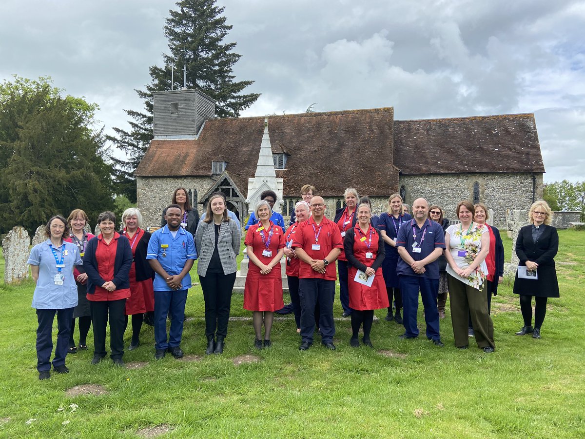 SolentNHSTrust's tweet photo. Today marked the start of our #NursesDay celebrations. 

A beautiful service, led by Trust Chaplain, Emma at St Margaret’s Church in Wellow- the  final resting place of Florence Nightingale. A wonderful tribute to the nursing profession. @AAsaanderson https://t.co/s5fi69055L