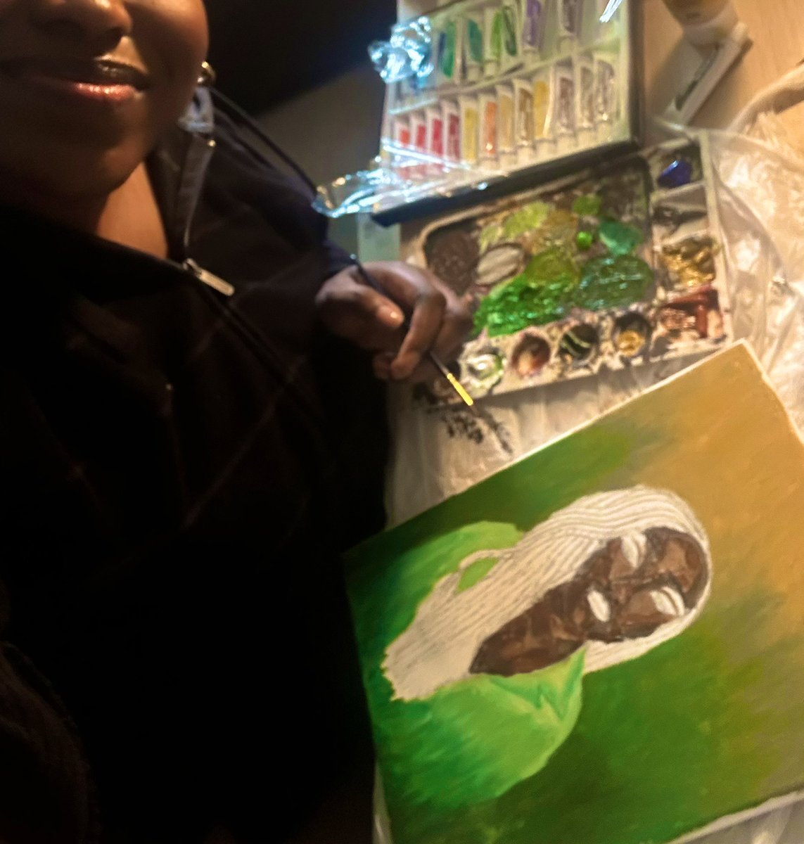 Spent the hour before my dclinpsy interview painting and completed it after my interview 😅

#Arttherapy #dclinpsy  #Selfcare
