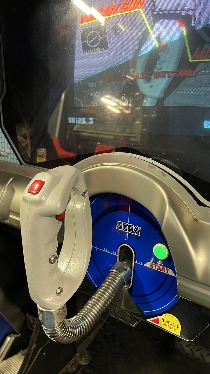 Before and after with the Afterburner deluxe &amp; Space harrier deluxe joysticks. 
Sand blasted, powder coated, sprayed &amp; lacered. 
Looking fresh now