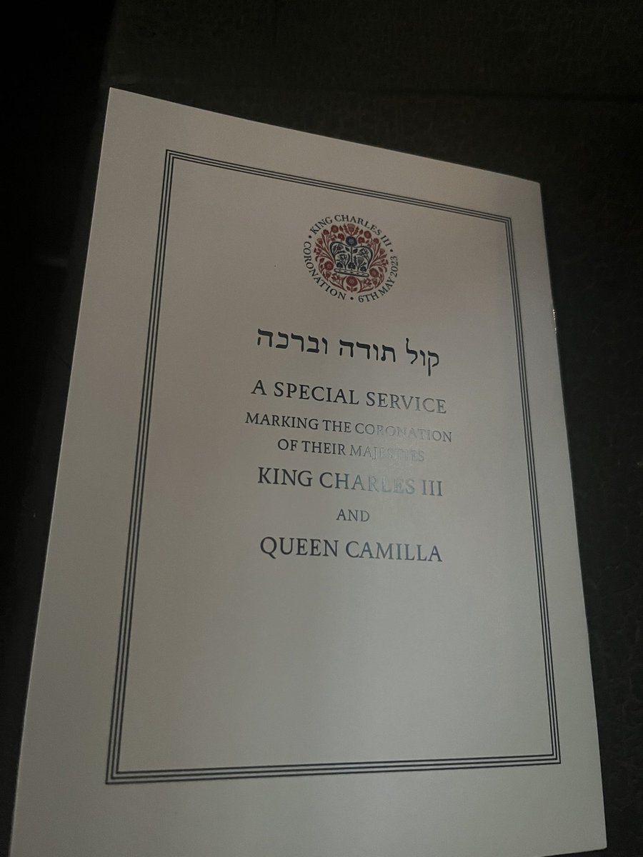 JewishMCR's tweet photo. An absolute privilege to be present at the stunning Bevis Marks Synagogue for a ceremony to mark the coronation of King Charles III and Queen Camilla.  Well done to @jlc, @BoardofDeputies and @sandpuk for choreographing a truly unforgettable evening. #coronation https://t.co/x5uALXOXMC
