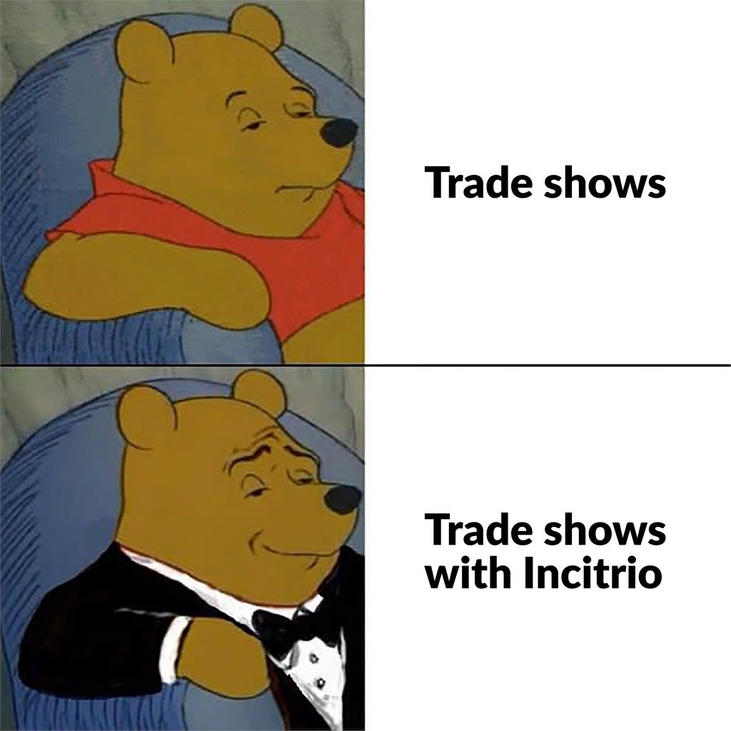 Don't let your trade show booth be a snooze-fest. Let Incitrio spice things up so you attract all the attention. 

info.incitrio.com/tradeshow-take…

#TradeShowSwag #Incitrio