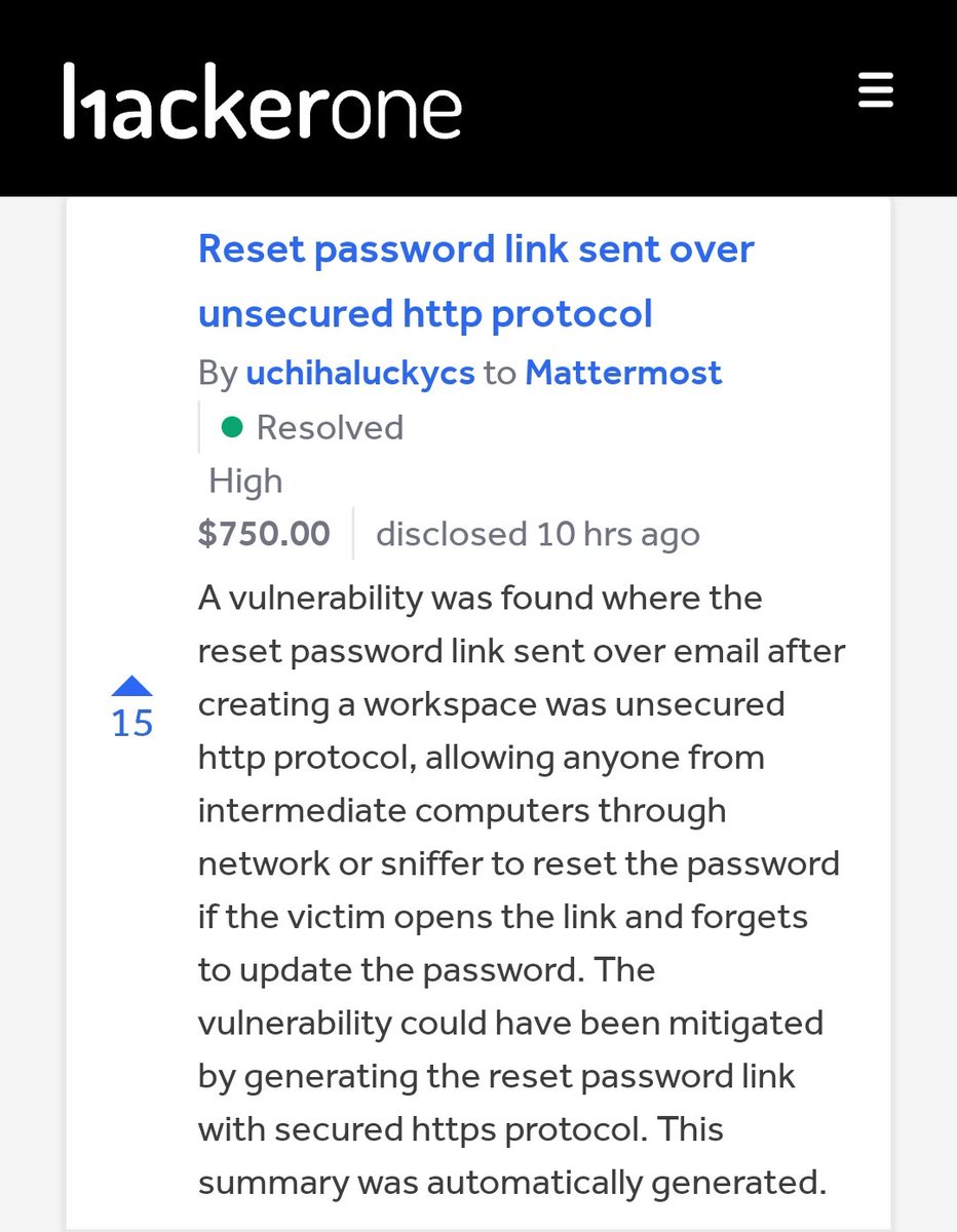 Report ID: 1888915 
Severity: High 
Bounty: $750.00 
Disclosed: May 10, 2023

hackerone.com/reports/1888915

#BugBounty #cybersecurity #hackerone