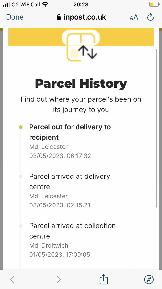 KatSpoonanana's tweet photo. @InPostUK how do you lose parcels? this one was due to be delivered a week ago but now just gone missing - no updates to tracking at all 🤯 awful service https://t.co/soPFBXWQ6Q