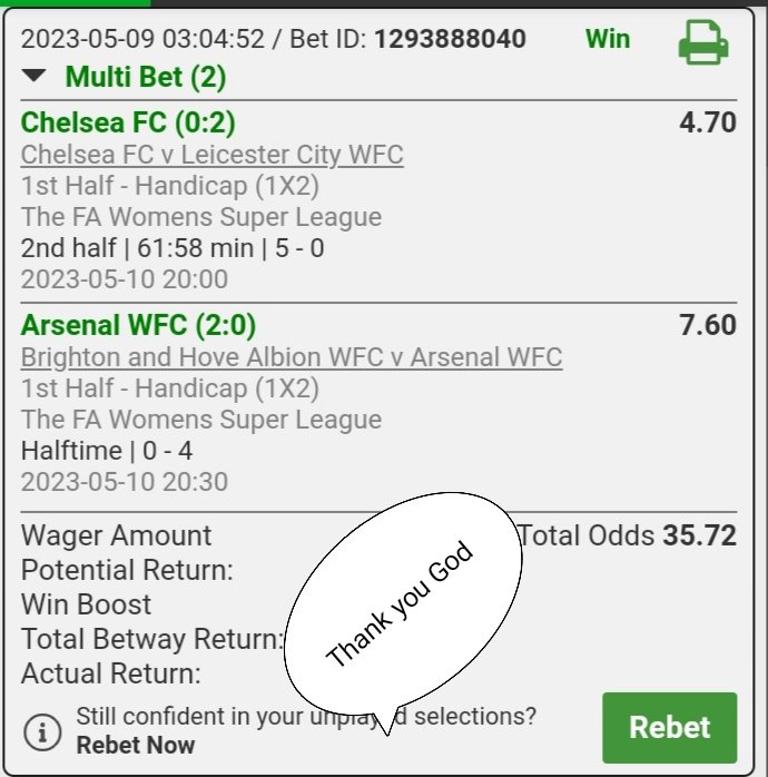 AndriesMofoken9's tweet photo. Thank you God you're great🙏🙏🙏🙏🙏🙏🙏🙏🙏🙏🙏🙏🙏🙏

ISSA BOOOOM  240odds and 37odds landed ...... Imali, tjhelete, money,geld https://t.co/ejYep3XC2y