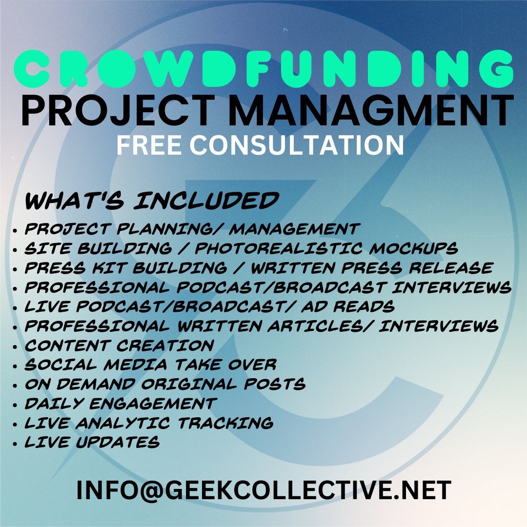 🚨#crowdfunding #projectmanagment🚨
Looking for affordable crowdfunding project management? Check Thread @_geekcollective #kickdtarterreads #comicbooks #comics #kickstartercomics #comictwitter
🔗⬇️