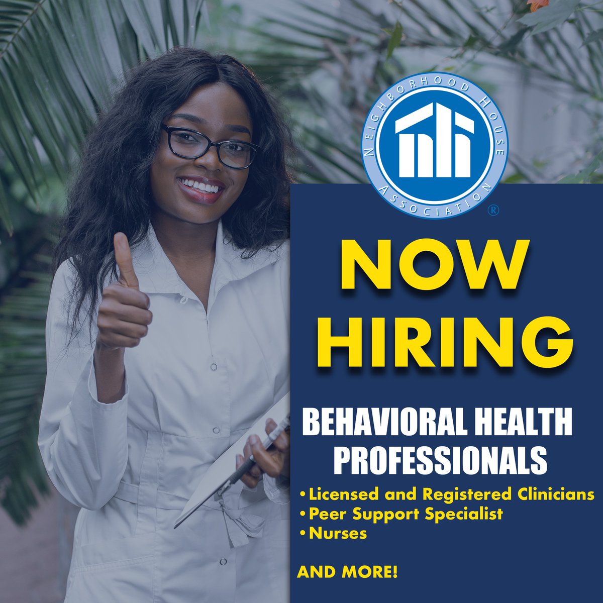 Neighborhood House Association is looking for compassionate Behavioral Health Professionals. Are you a licensed professional or an individual looking to make an impact in the lives of those who need it most.  Consider a career at NHA!
neighborhoodhouse.org/career-opportu…