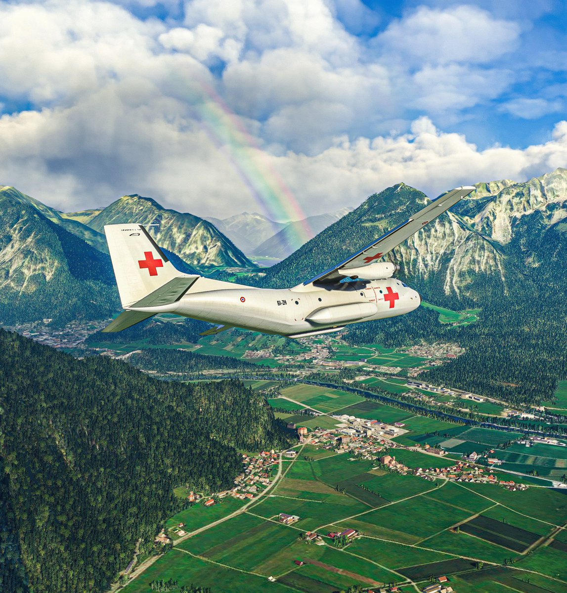 freeflyva's tweet image. Searching for the pot of gold. 

📸 T29_BSB /discord #MSFS #C160 #Transall #Aviation #Cargo