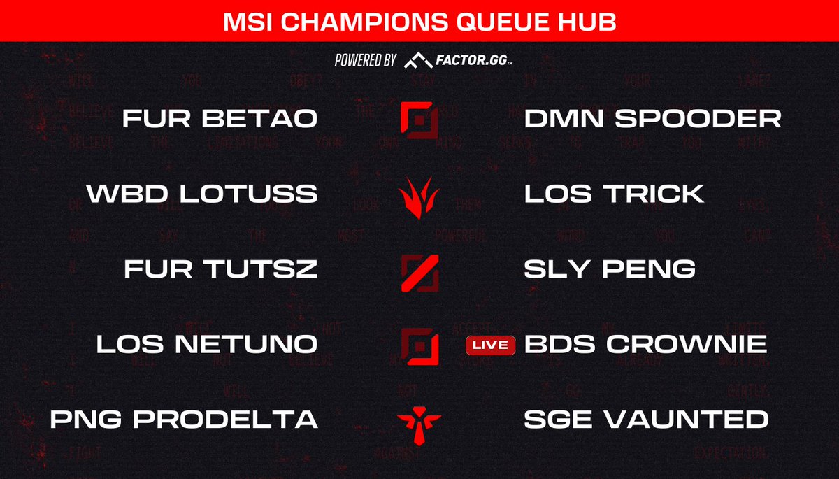 EMEA Champions Queue tweet media