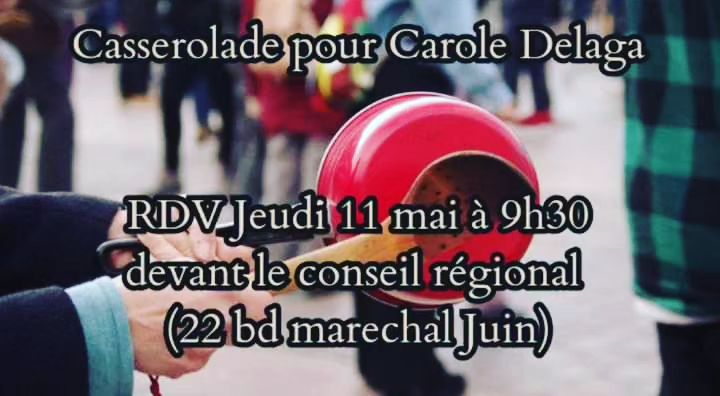 Ce jeudi 11 mai 23 <a href="/CaroleDelga/">Carole Delga</a> reçoit les Maires de la région au Conseil Régional : c'est l'occasion de #casserolades un peu ! RDV dès 9h30 devant l'Hôtel de Région ! <a href="/ArreteTout_Tlse/">On Arrête Tout - Toulouse</a> <a href="/LDHtoulouse/">LDH Toulouse</a> <a href="/SESLToulouse/">Solidaires étudiant-e-s Toulouse</a> <a href="/PoingLeveTlse/">Le Poing Levé Toulouse</a> <a href="/OPPtoulouse/">Observatoire Toulousain des Pratiques Policières</a> <a href="/actutoulouse/">Actu Toulouse</a> <a href="/AttacToulouse/">Attac Toulouse</a>