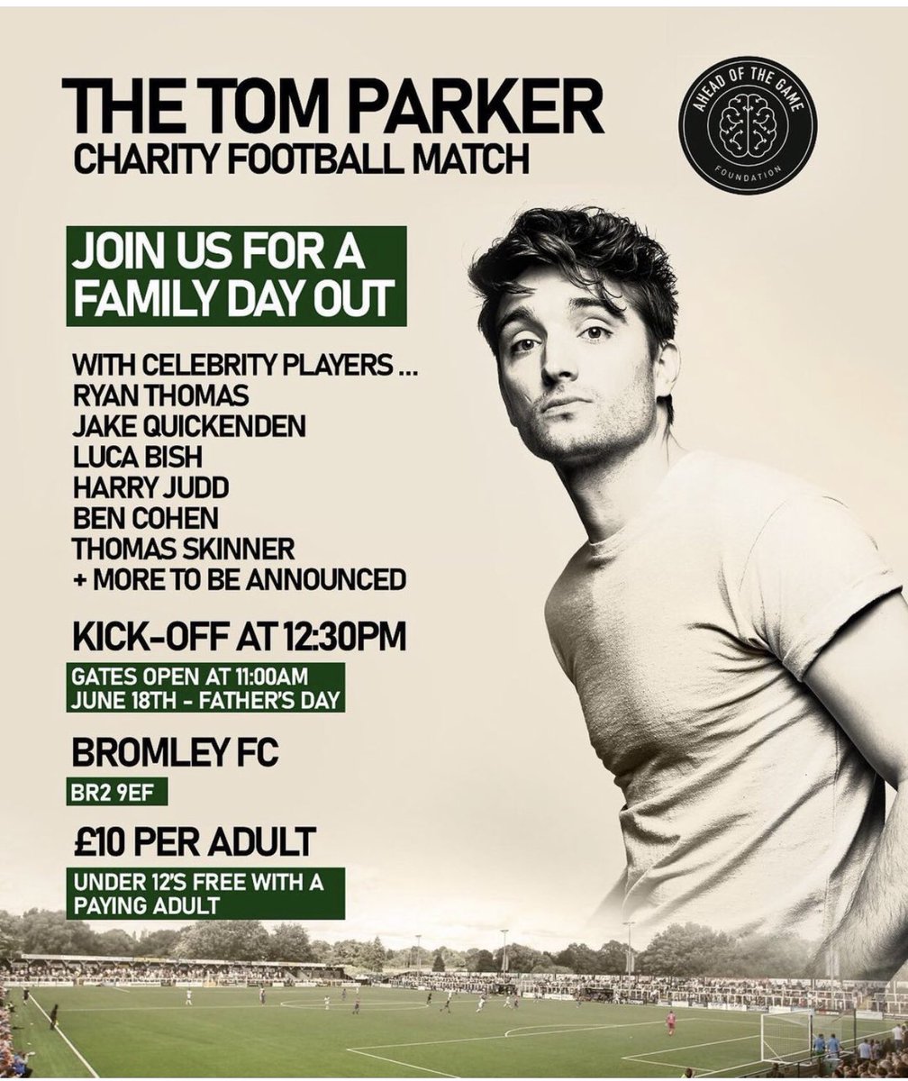 Just got our tickets for The Tom Parker Charity Football Match - The Elvin Family looking forward to the game. <a href="/Being_Kelsey/">Kelsey Parker 💕🦄</a> #AheadOfTheGame #TomParker #PositiveParkers #TheWanted