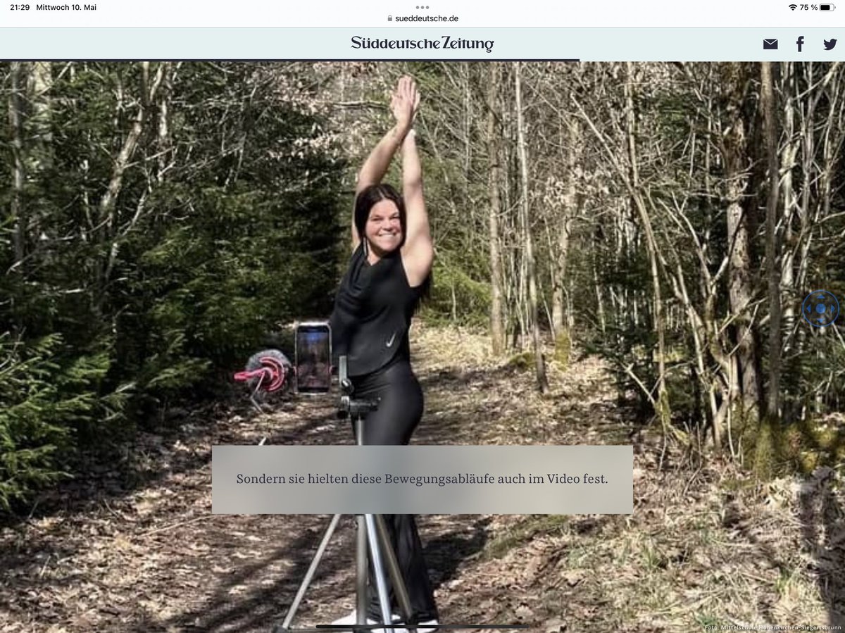 MBonnkirch's tweet photo. Bericht in der SZ heute über unser Projekt: Digitalisierung des Trimm dich Pfads 2.0 in das Jahr 2023 .. mit QR Codes, Filmaufnahmen und auch- Yoga, um Körper, Seele und Geist in den Einklang zu bringen… https://t.co/lo9OKbQW9y