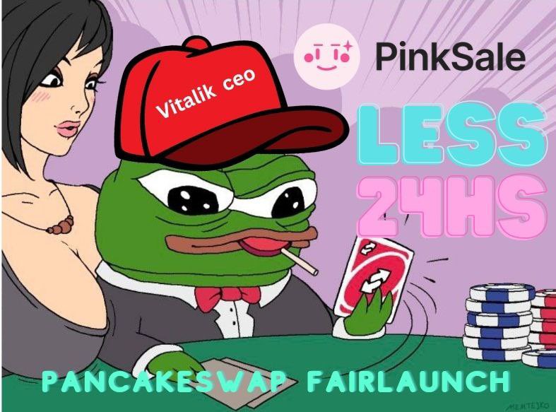 pepeblackceo's tweet photo. #Pepeblackceo Less 24HS to finish #Pinksale fairlaunch. 
Don’t miss out, buy now and get your position before #PancakeSwap Launch. Don’t miss out! Fill your bags x100 Gem 🍾🥂

🚨🚨 Join our fairlaunch now https://t.co/oK7PLZ5Zaa

#Binance #bnb #ElonMusk #PEPEARMY #Pepe #memecoin https://t.co/vp35XBaz1k