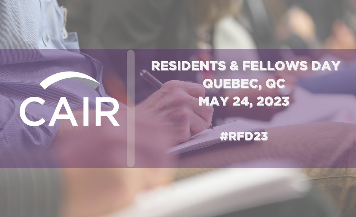 Congratulations to the Residents and Fellows who were selected to present at the #RFD23 in Quebec City on May 24!  w/ <a href="/CAIRrfs/">CAIR Resident, Fellow, Student Section</a> 

See you in two weeks!

cairweb.ca/en/rfd-quebec-…

#interventionalradiology #IRads #cairrfs #MedEd #TwittIR