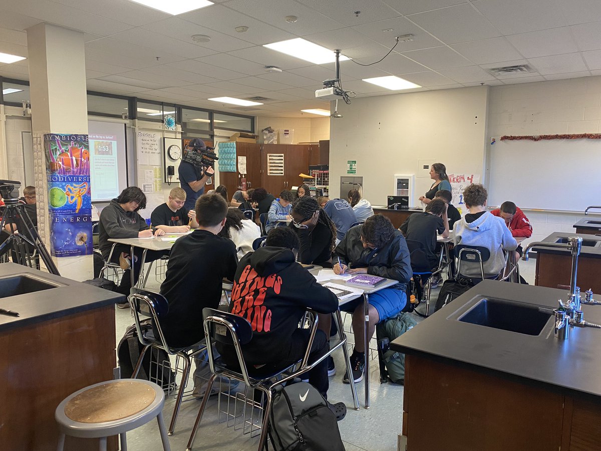 Day One of filming OSE in <a href="/taunton_schools/">Taunton Public Schools</a>. Mrs. Brainsky’s 8th graders are noticing and wondering about muscular cows 🐄