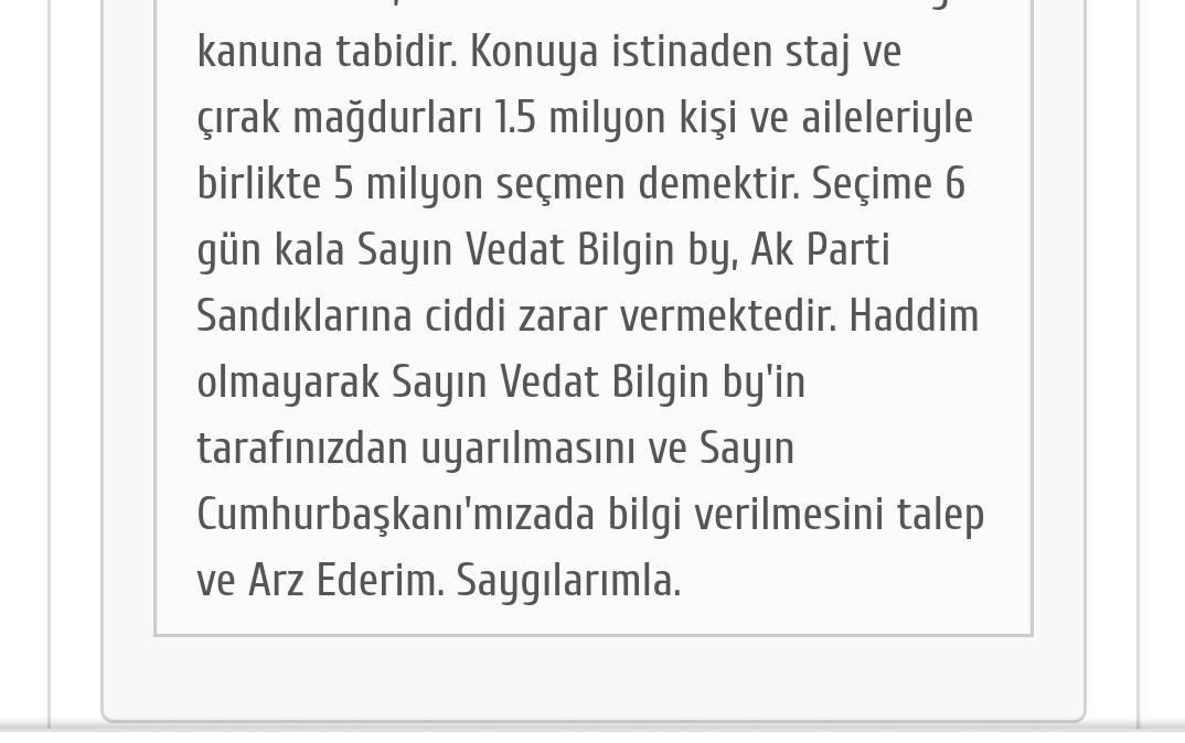 Vedat Bilgin Seni Cimer'e Şikayet ettim.
#StajÇırakBirdir