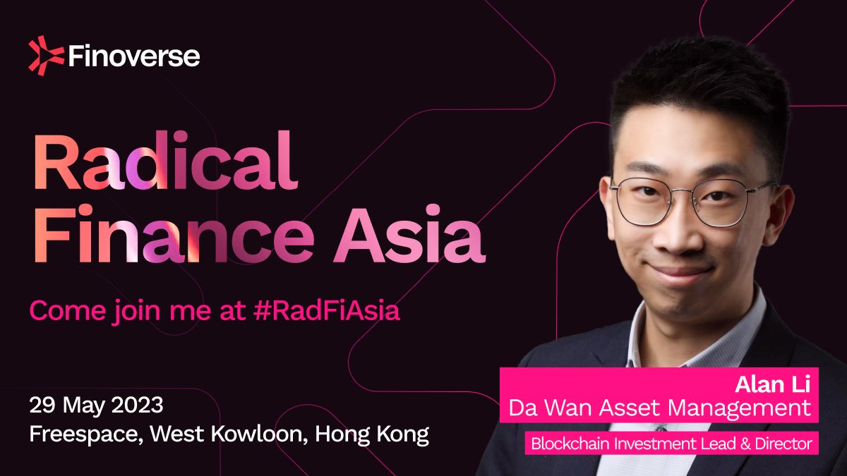 alandaodaodao's tweet photo. Exciting news! I'm joining #RadFiAsia on May 29 at Freespace, HK. Join me for insightful roundtables, panels, & discussions on #Web3 & #AI in #finance. Let's cut through the hype to foster industry growth & innovation.
🎟:https://t.co/rgMwVZjeWR
@finoverse @WKCDA https://t.co/Oc1w8aGs2a