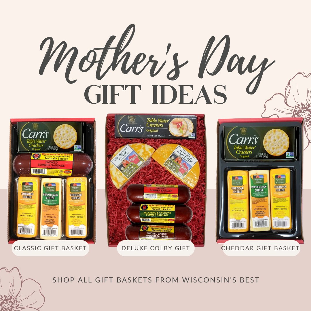 CheeseSausageCo's tweet photo. Mother's Day gift ideas! There are only a few days left to shop for gifts!

#Wisconsin #Cheese https://t.co/RhMBVgscsW