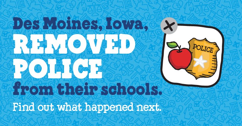 In 2021, Des Moines, IA, replaced the cops in their public schools with trained support staff. The result? Students felt safer, were arrested at a lower rate, and reported better relationships with their peers. 📚 Learn more and take action now: benjerrys.co/3Ba8JYs