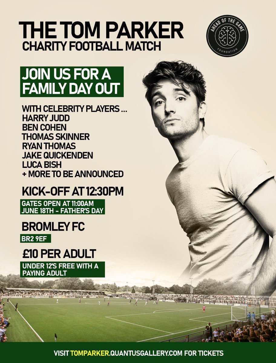Tickets are now on sale for the Tom Parker charity match on June 18 <a href="/Being_Kelsey/">Kelsey Parker 💕🦄</a> More celeb stars will be announced soon 🙊