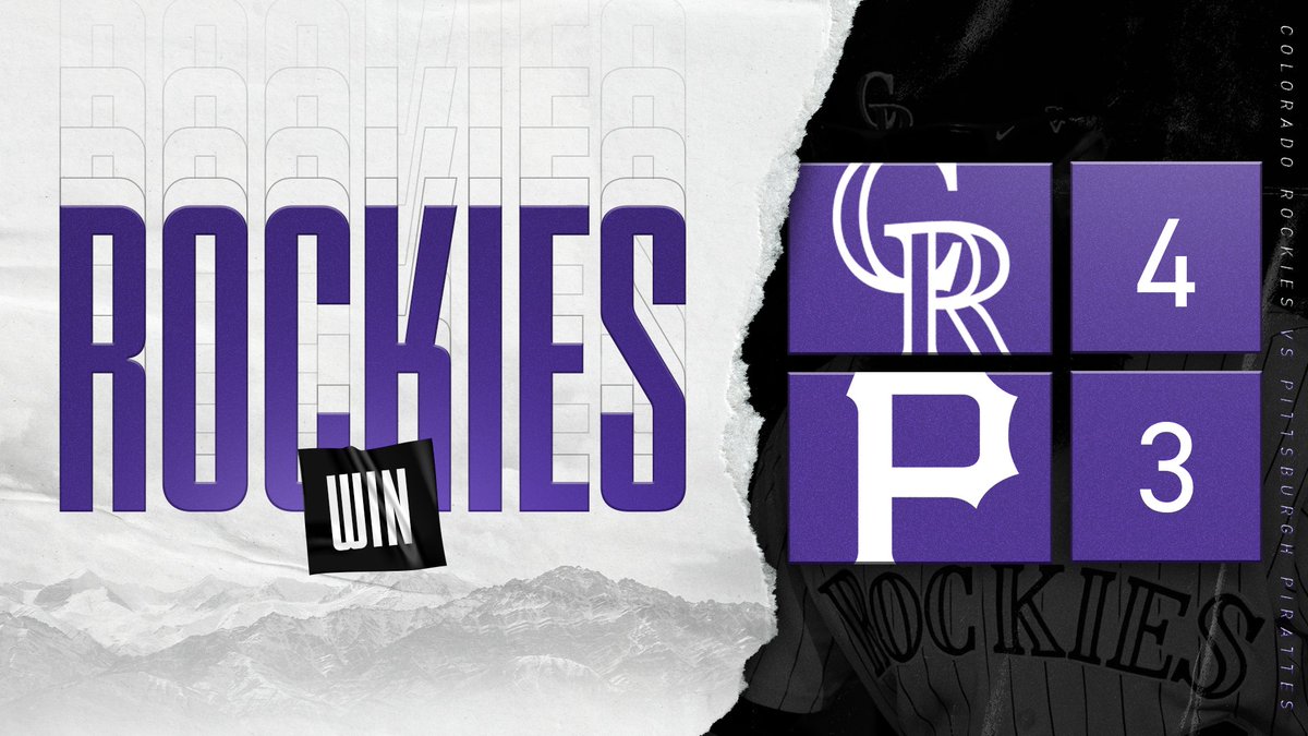 Rockies's tweet image. Won the series ✅
