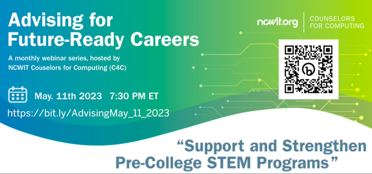 This is a great program for #schoolcounselors on building partnerships between #highereducation & #k12 to support students' #STEMeducation 

Happy to moderate this convo!  Sign-up today!

#scchat #STEM #edequity #ncwitc4c