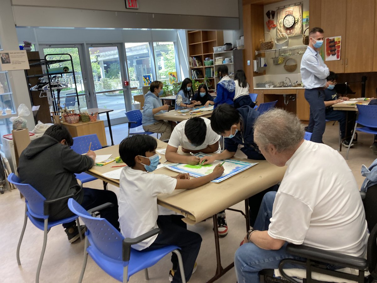 mr_labate's tweet photo. Intergenerational  art workshop with the residents of @Baycrest and students of @StmargaretTcdsb https://t.co/sccBXA3UsT