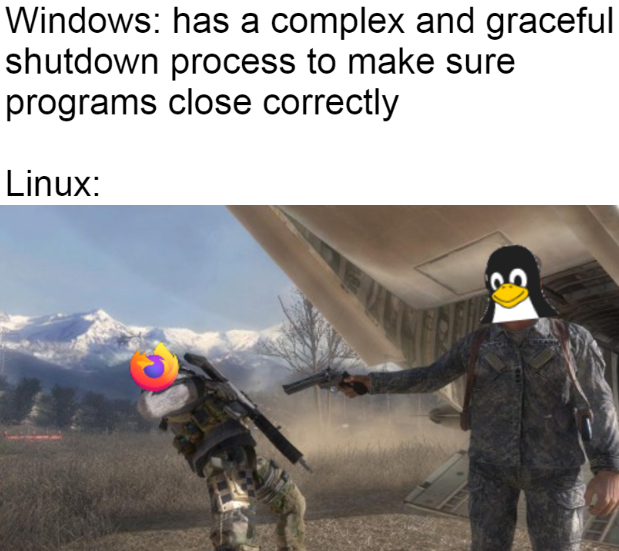 Linux daily jokes on twitter i love how linux kill all process when