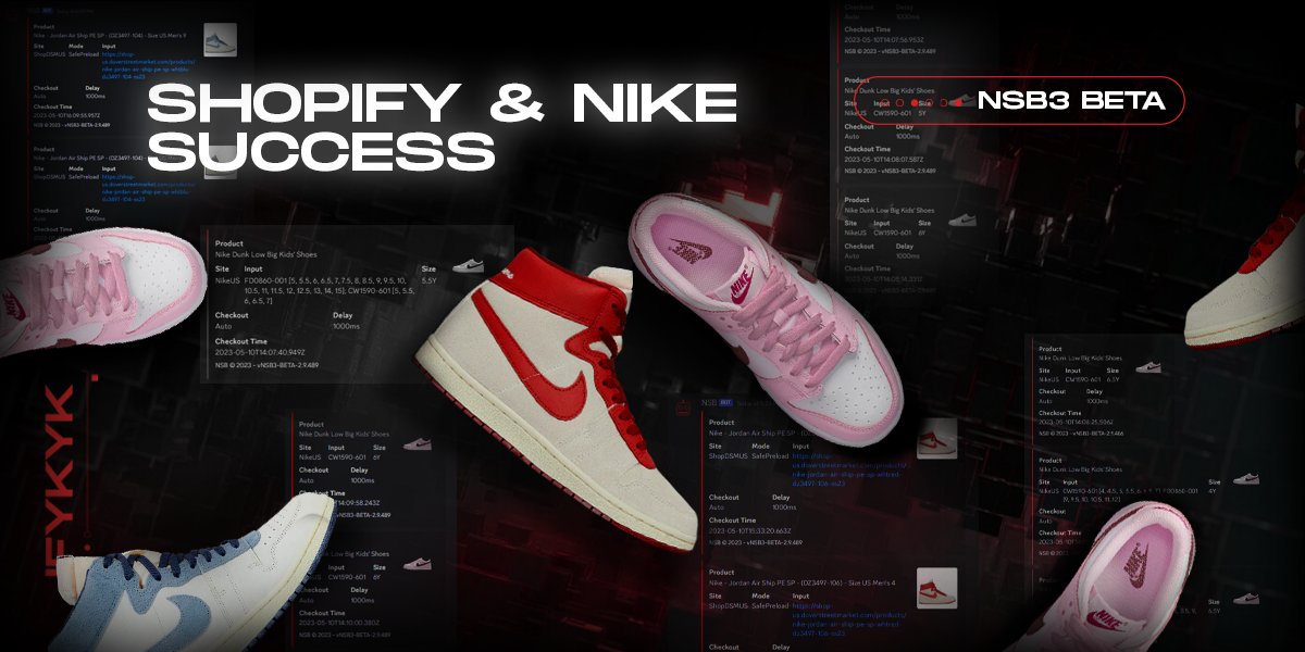 nsb_bot's tweet image. 1x RT will try NSB3🔥
So today was just UNBELIEVABLY rewarding 🙏🏻
NSB3 beta users copped on Shopify and Nike SNKRS reaching a new milestone like champs!
Can&apos;t wait to launch officially🚀