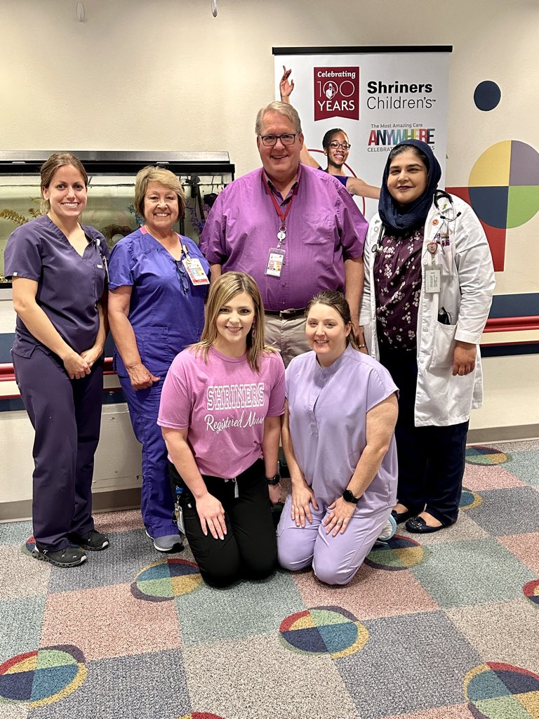 #LupusAwareness 
Wearing purple with our awesome Shriner’s Team 💜!!
May 10 is #WorldLupusDay
Even though #SLE is a chronic disease which can cause disability and has increased risk of mortality, many people don’t know about it. 
#MakeLupusVisible 
#LupusAwarenessMonth 💜🦋