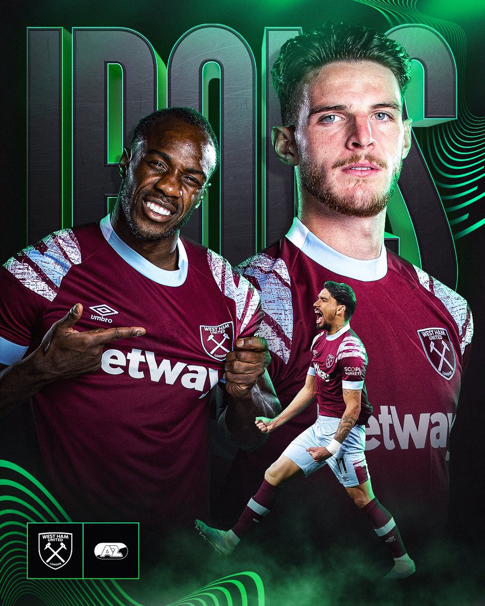 Up against AZ Alkmaar in our first #UECL semi-final tonight 👊 COME ON YOU IRONS! ⚒️