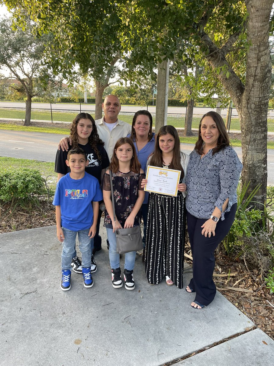 BerkieBulldogs's tweet photo. So incredibly proud to stand with this family as Zaina represents Berkshire Elementary for demonstrating all Pillars of Character during her elementary career! Congratulations on this well deserved recognition 🎊🎉 @kim_linder @pbcsd @PBSCA1 https://t.co/2JJamiXML8