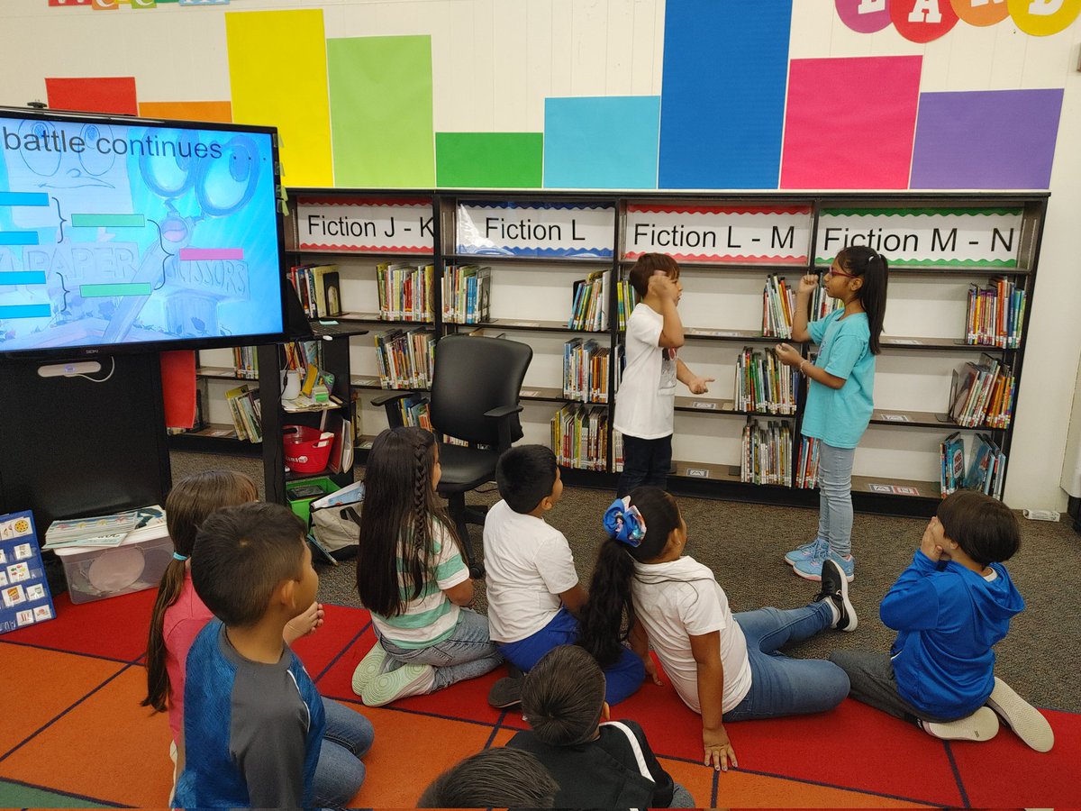 RLSStars's tweet image. The tradition continues - second grade students wrap up the year in library with The Legend of Rock, Paper, Scissors and an epic grade level tournament.  Stay tuned to see who will battle for the title of Second Grade Rock, Paper, Scissors Champion!!!