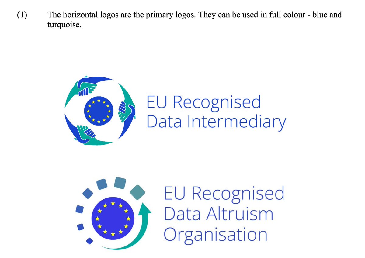 the #dataaltruism &amp; #dataintermediary logos are here! why is the 🤝 not for data altruism instead of the "we take the data from the little square &amp; give it to the big square" don't ask me ec.europa.eu/info/law/bette…