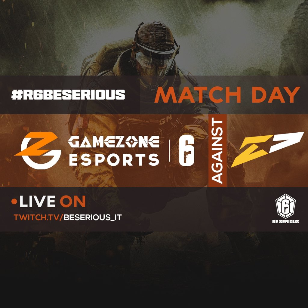 GameZoneASD's tweet image. #R6BeSerious MATCHDAY 🏆

🆚 @20starsEsports 
🕗 21.30
🔴 LIVE NOW
twitch.tv/beserious_it

#GoGZ🧡🖤
@BeSeriousR6 @Rainbow6IT