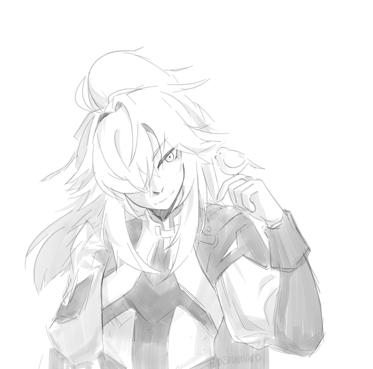 Mashuroneko's tweet image. Jing Yuan (~˘▾˘)~

#HonkaiStarRail #JingYuan #sketchart