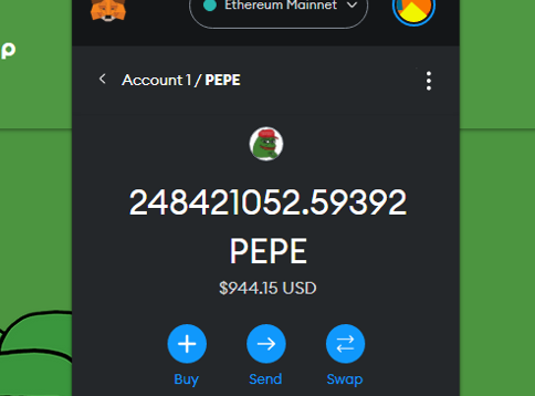 What is happening lol? I just claimed $944 worth of $PEPE tokens for free on their new airdrop??😂🤣

pepecoins.gift is their official website, be safe ‼

#pepecoin $capo $bob $mong #floki #pepe #memecoins #memecoinseason $snek #binance $sui $turbo $wojak #wojak #milady