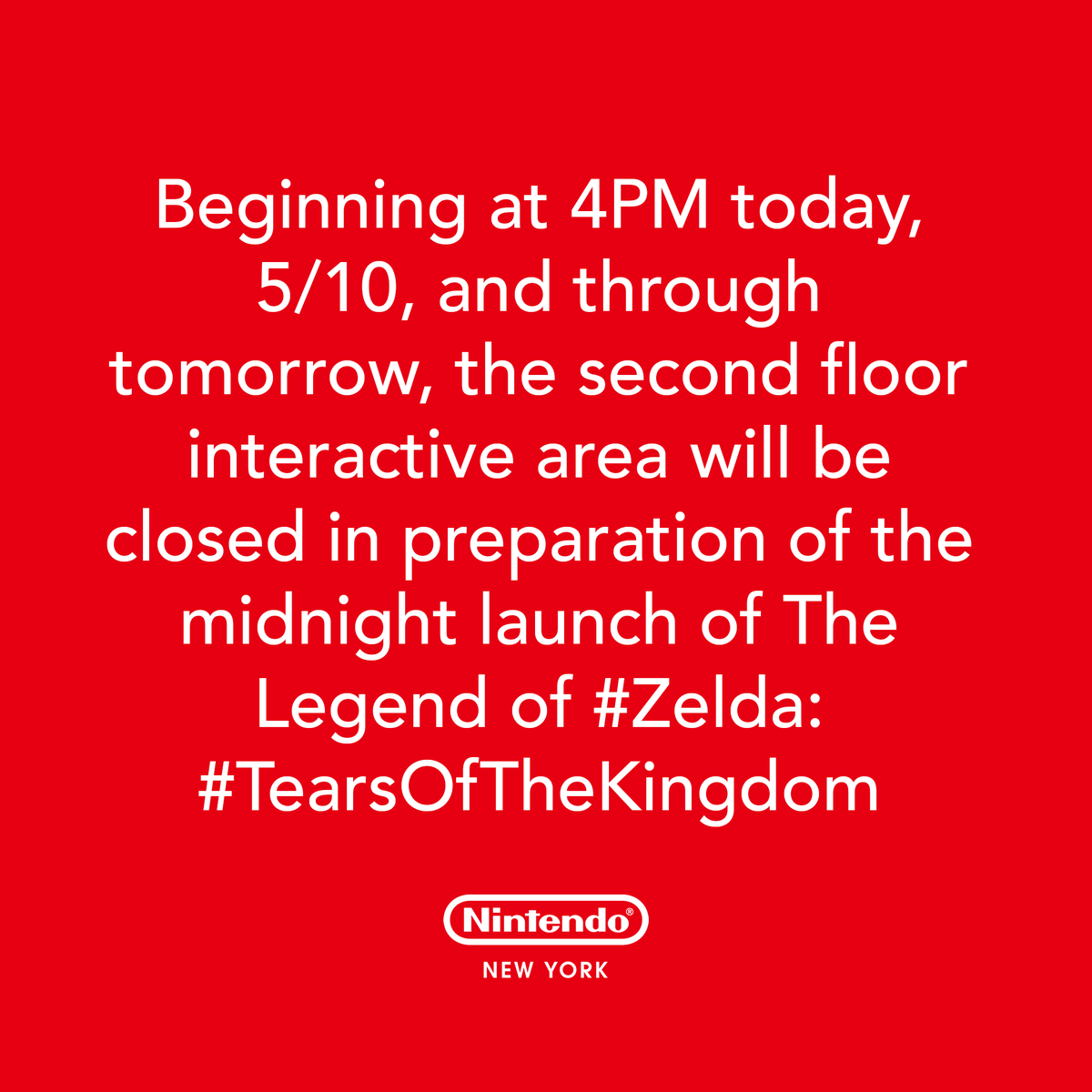 Nintendo NY on Twitter "Beginning at 4PM today, 5/10, and through