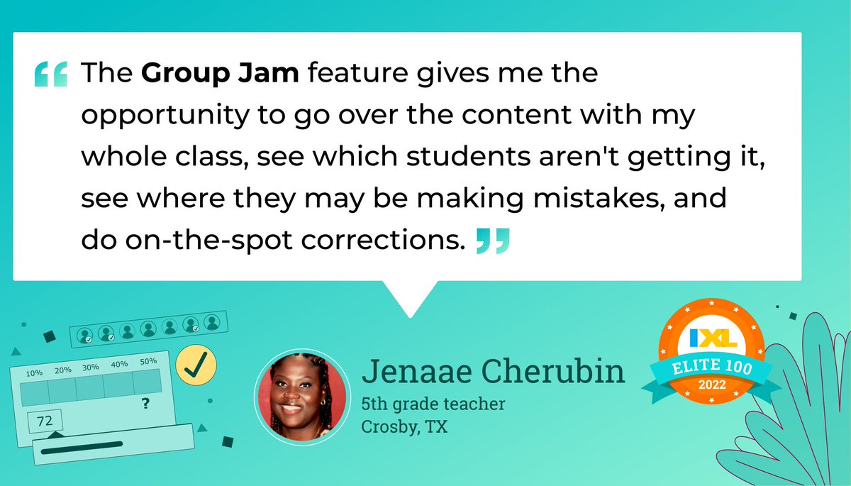 IXLLearning's tweet photo. IXL's engagement tools support teachers' instruction with real-time insight into student understanding. Learn more at: https://t.co/BVcpU17Tlt #IXLElite100
Quote from @AnthCher1 https://t.co/ZEqKQkNQ67