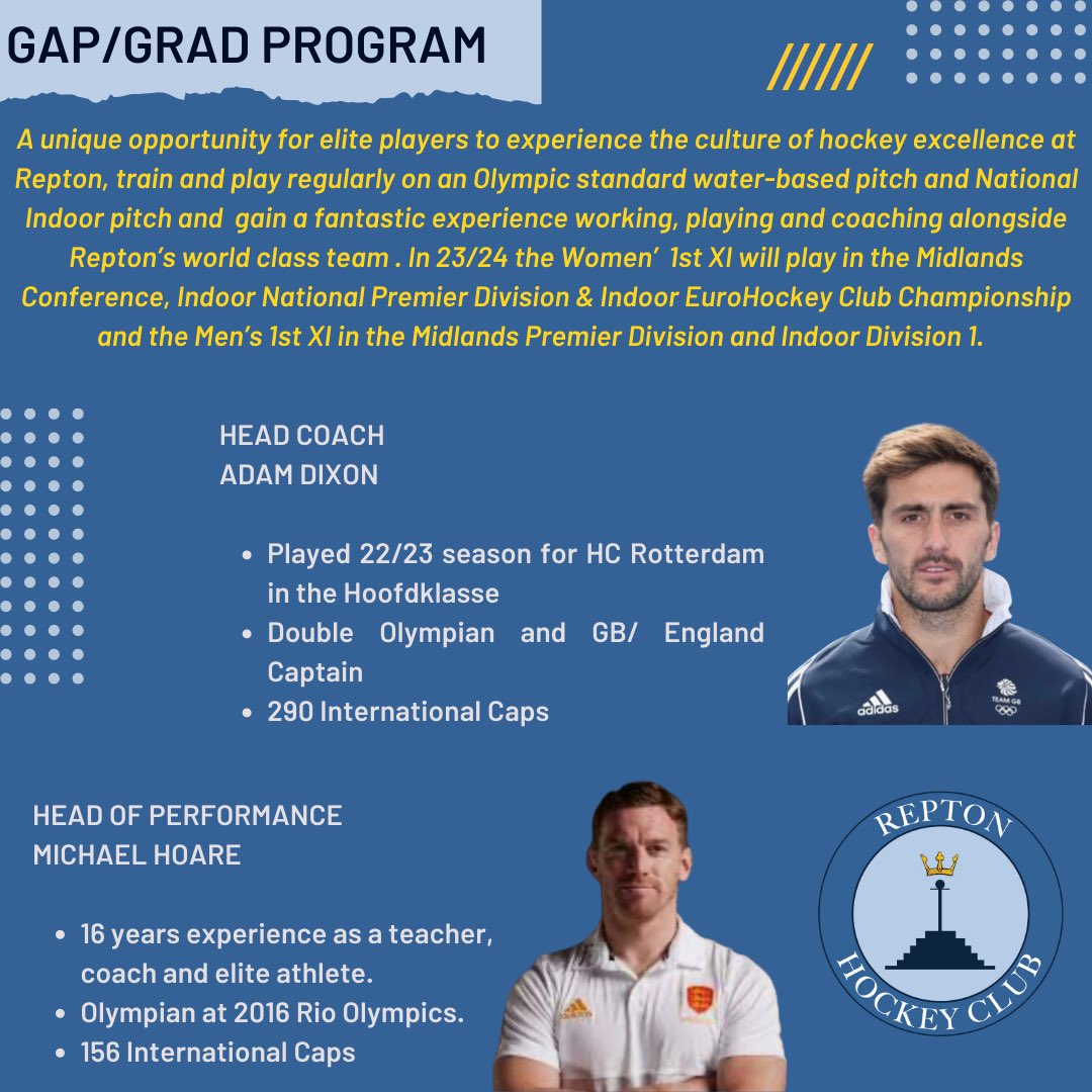 🔥 Exciting Grad &amp; Gap opportunities for the 23/24 season to train, play, learn and coach alongside our coaching team of Adam Dixon &amp; Michael Hoare 🔥