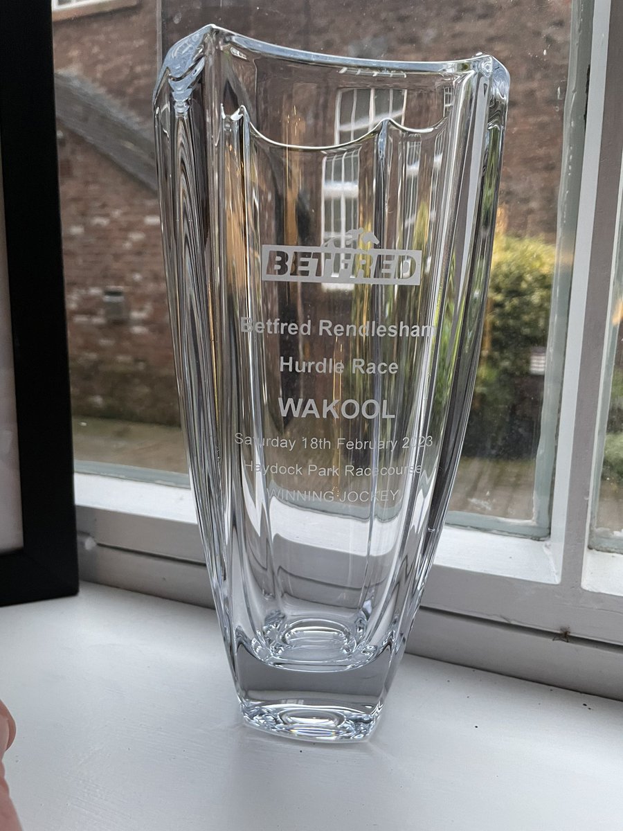 CoFarrell20's tweet photo. Delighted to add this to the window this evening. Reminding me what a tough genuine little horse he is. #Wakool 🫶🏻 @kinneston @haydockraces #G2 https://t.co/Sryo7IAUrL
