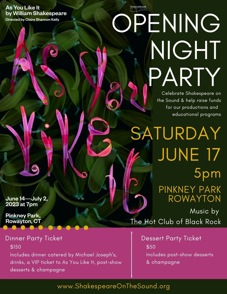 shakesonsound's tweet photo. Tickets are on sale for our Opening Night Party on June 17th!
Join us for some dinner, drinks, music by The Hot Club, and VIP seats to the show!
https://t.co/lXV41AjexN https://t.co/KNqFGWCHs7