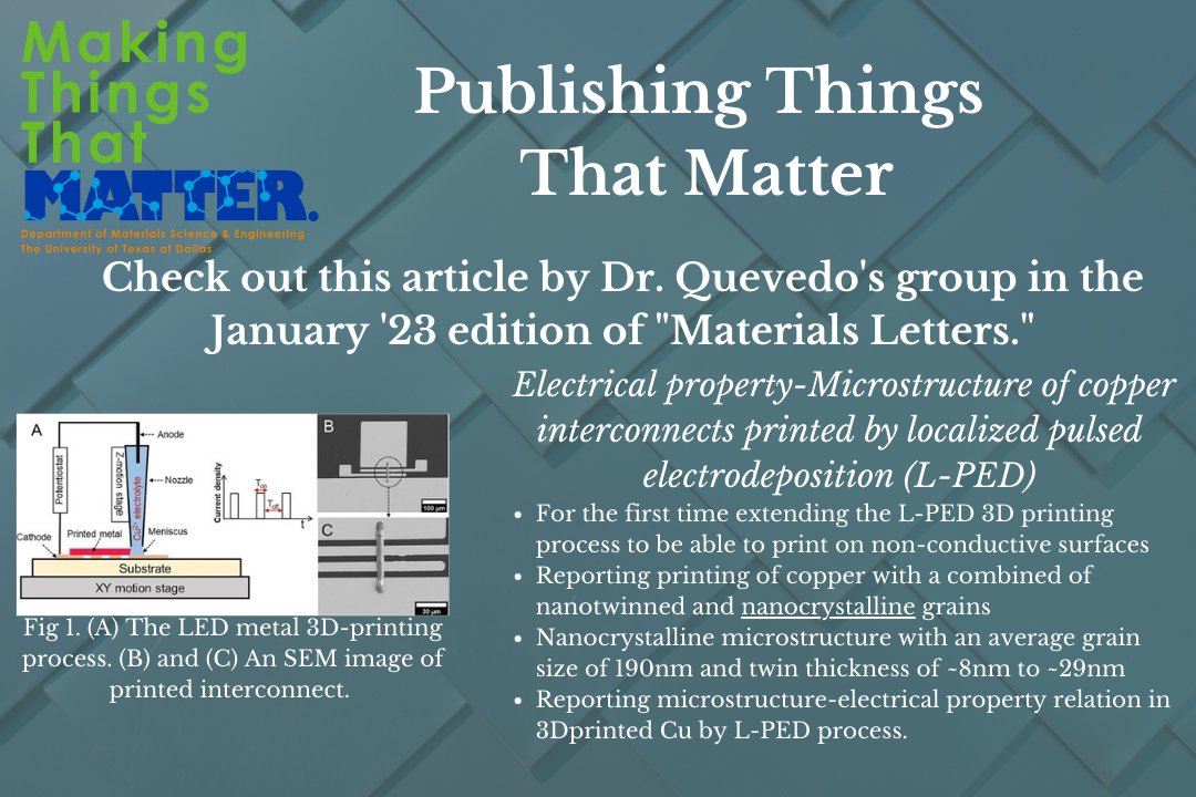 UTDMaterialsSci's tweet photo. Here’s the link to Dr. Quevedo’s article: https://t.co/oSbSh5tDcZ
#MakingThingsThatMatter #MSEUTD #UTDallas #OurPeopleMatter #MaterialScience #Engineering https://t.co/RsX0a7B7xa