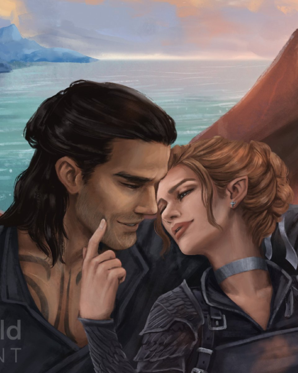 MadSchofield's tweet photo. 🌅 Slice of Forever 💞

Some Nessian fluff for your Wednesday 🫶😌

Characters by: Sarah J. Maas
Book series: A Court of Thorns and Roses 

#sjm #acotar #nessian #fanart https://t.co/a1sXsSc0hp