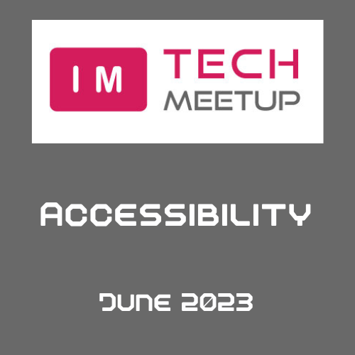 IleshMistry's tweet photo. Hi all, the next #IM_TechMeetup is back on June 6th 2023 6-8pm (BST) covering all aspects of #Accessibility. 

Sign up using one of the platforms below
- EventBrite (https://t.co/zGQ59zuHSo)
- HeadStack (https://t.co/ZsiyIq3U1X)
- LinkedIn (https://t.co/wit8dvppEk) https://t.co/gjnNiTRkxt