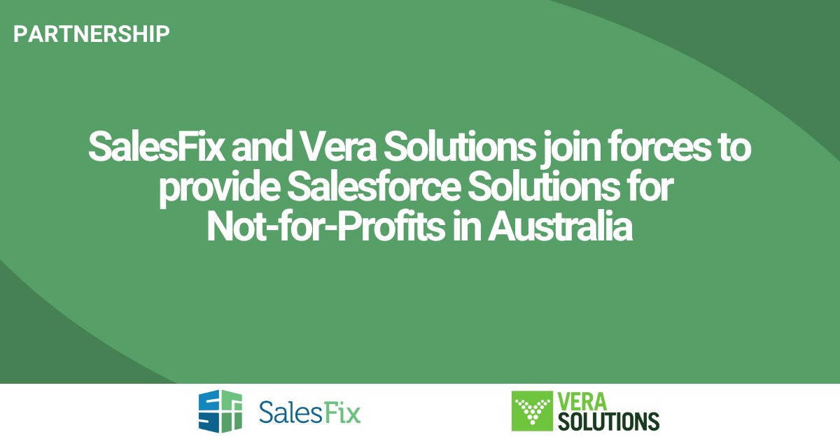 We’ve partnered with <a href="/SalesFixau/">SalesFix</a> a provider of Salesforce-based solutions in Australia. Together, we are committed to equipping organizations with the expertise they need to leverage the power of Salesforce. Read the full story here: bit.ly/3LJXjiY 
#partnership