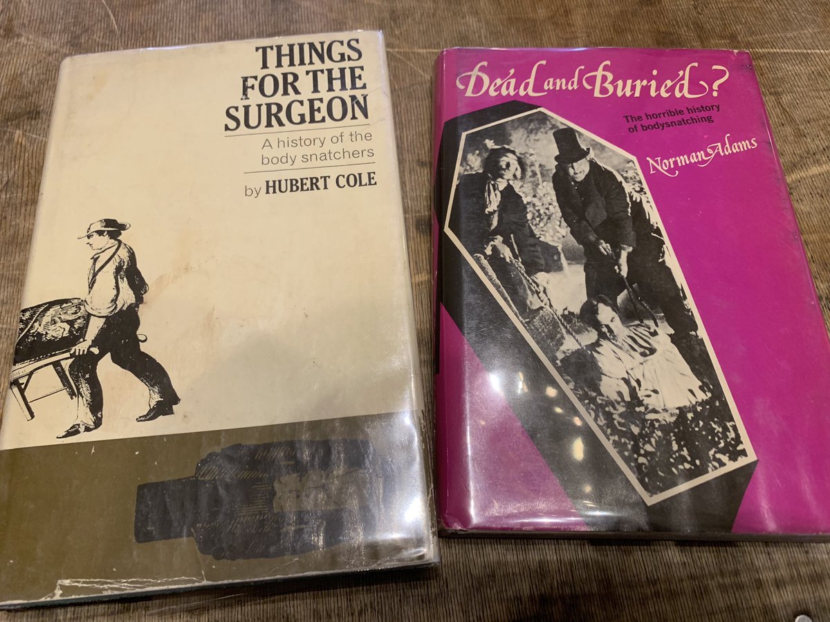 NeilBriogaisean's tweet photo. Sorting and pricing books this evening for Christian aid #booksale in #Edinburgh (starts this Saturday) I came across these two dark beauties. #bodysnatching #graverobbers https://t.co/It5XlAjzQJ