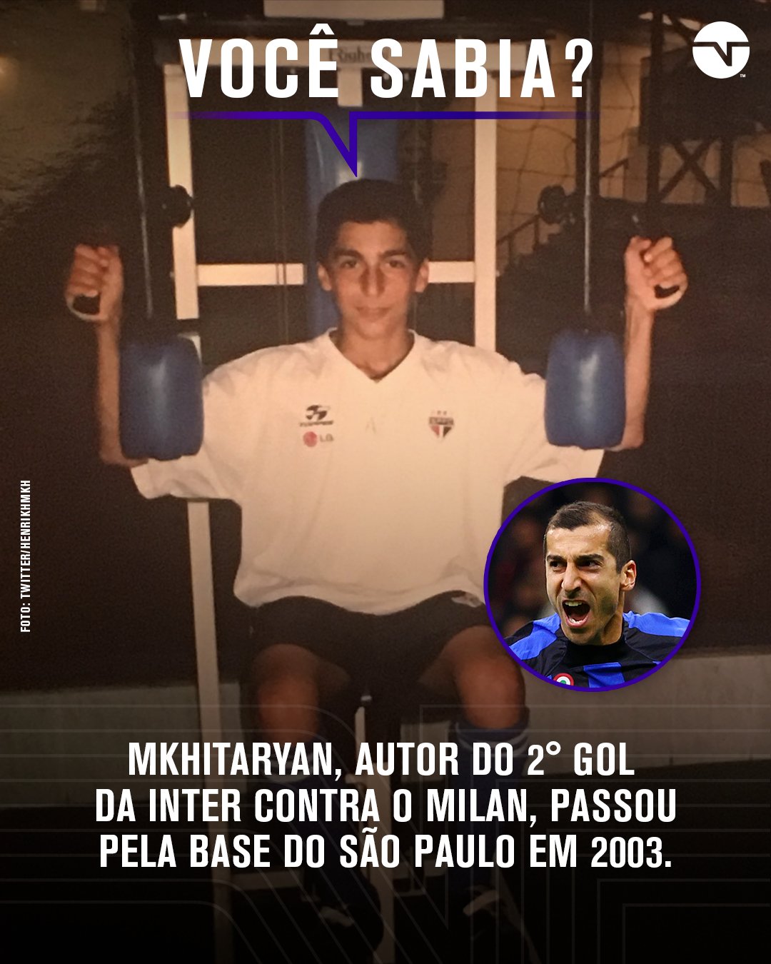 TNT Sports BR on X: MADE IN COTIA? 🇦🇲😅 Aos 13 anos, Mkhitaryan