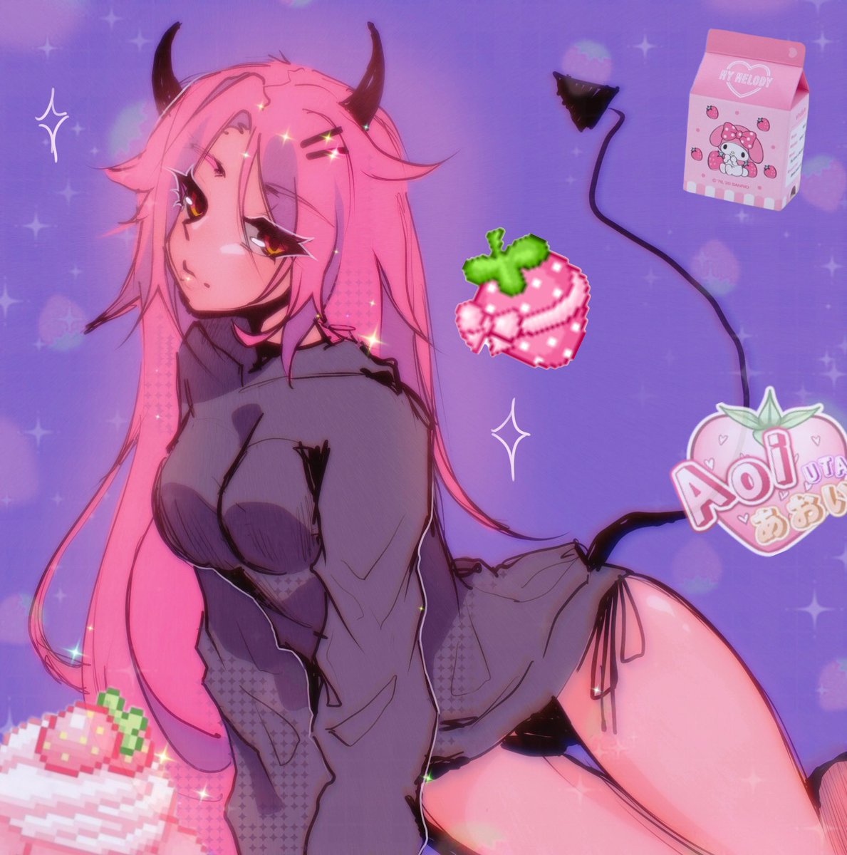 cutie for <a href="/_megrocks/">meg 🖤</a> super pink!