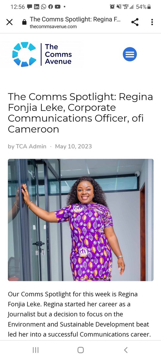 ReginaLeke's tweet photo. Thank you to the Comms Avenue for this wonderful profile. Humbled and grateful. #spotlight #corporatecomms #environment #sustainability #journalism
https://t.co/qs1aqfSdhN https://t.co/9GdVtZqdCy